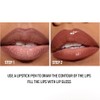 Lápiz de Labios y Pintalabios Líquido 2 en 1 con
