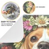 ZzWwR Beautiful Beagle Dog in Flowers Wreath Painting Absorbent Dish