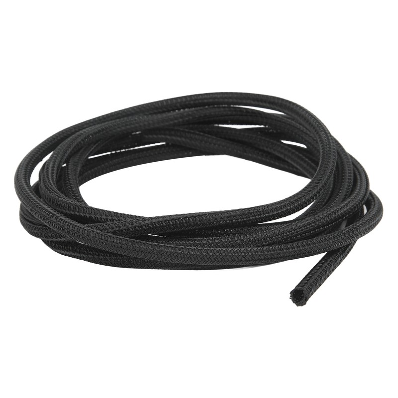 5mm/0.2in Black Cord Protector Self Wrapping Wire Loom High Temperature
