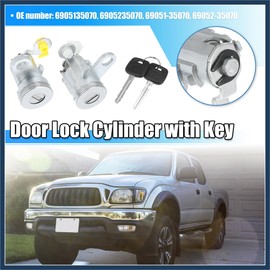 INFINAUTO 1 Pair Door Lock Cylinder Set Kit with 2 Keys for Toyota Tacoma 1995-2004 DL-107 DL108R Front Driver and Passenger Side Door Lock Set Tumbler with Key 6905135070 Stylish Design