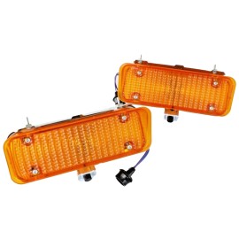 Counterpart 71-72 Chevy C10 Truck Front LH & RH Turn Signal Light Park Lamp Assemblies