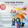 3 Pack Shooting Take Apart Dinosaur Toys for Kids Building