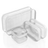 Extra Durable Mini Clear Hard Shell Zipper Case 6 Pack,