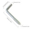 EOBNIKTWS 50 Pcs Right Angle Hooks Zinc Plated L Hook