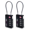 LUXOORO TSA Approved Luggage Lock with Alert Indicator, 4-Digit Resettable