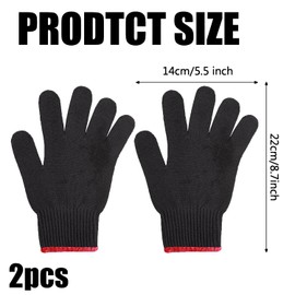 Shatore 1Pairs Heat Gloves, Heat Resistant Gloves for Cooking, Grilling, BBQ – Premium Heat Protection Gloves for Safe Handling and Comfort（BLack）