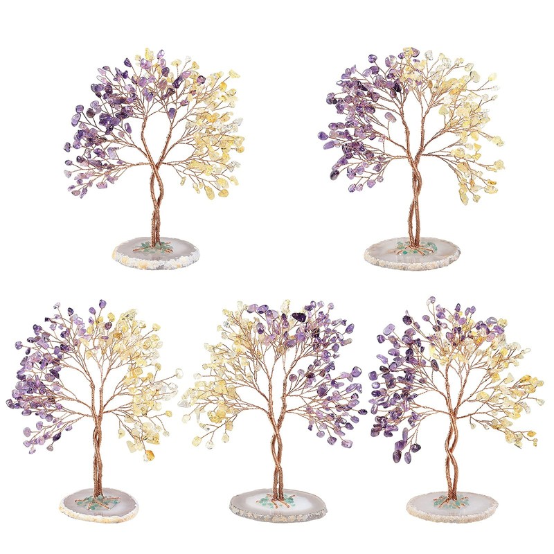 Nupuyai Crystal Tree Feng Shui Gemstone Tree, Lucky Tree, Money