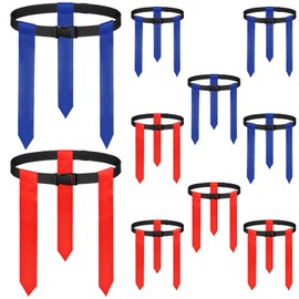 8PCS Flag Football Belts,Adjustable Flag Football Set with Belt and Flags for Kids Youth and Adults Training Equipment Capture the Flag Rugby Football Flags for Players Competition