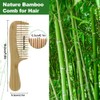 Wide Tooth Comb, Natural Bamboo Comb Curling Comb Coarse Wide