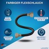 LAXARA DVGW Premium Coloured Flex Hose Black and White 3/8