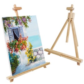 Conda 25" Folding Wooden Tabletop Easel, A-Frame Artist Desktop Painting Easel Stand, Holds Up to 23" Canvas, Portable Canvas Photo Picture Sign Holder