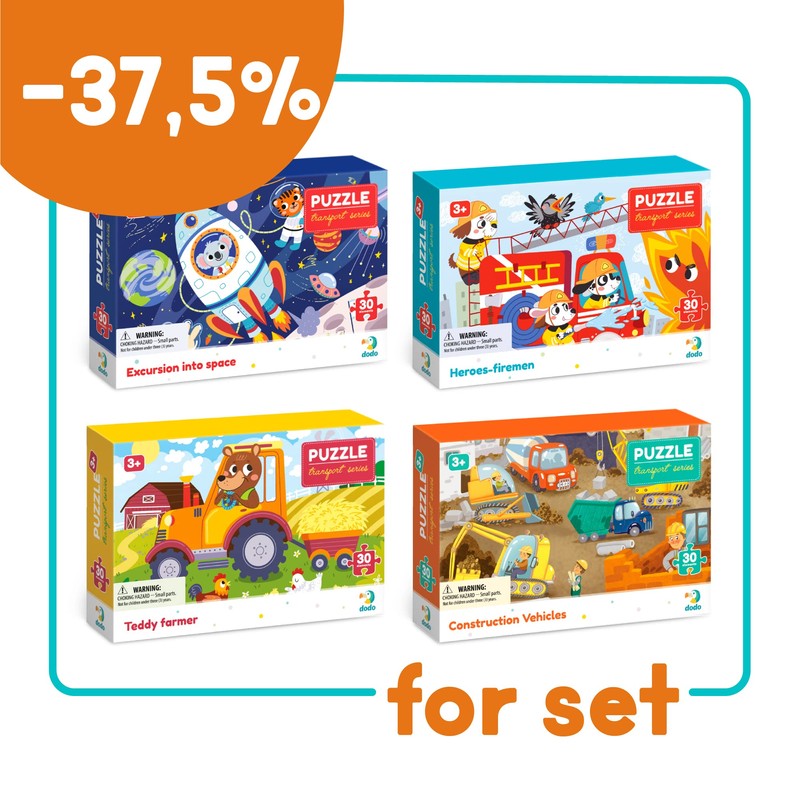 Dodo D300372 Educational Heros Fireman Puzzle 30 Pieces, Various