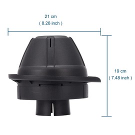 Blueshyhall Universal 1 Piece Air Snorkel Head Mushroom Head Air Ram Head Replacement with 3.5 inch (89mm) Inlet No Pipe Clamp Hoop Clip Ring