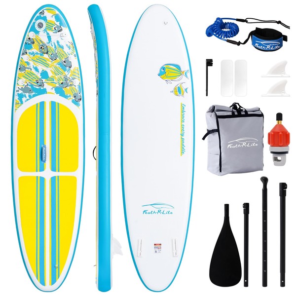 FEATH-R-LITE Inflatable Stand up Paddle Board 10’*31”*6” Ultra-Light Foldable Paddle