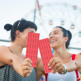 Kosiz 504 Sheets 25 Bid Raffle Ticket with Different Numbers Per Sheet Tickets for Events Basket Auction Silent Auction Chinese Auction Ticket Sheets for Church (Red)