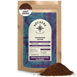 Organic Honduran Ground Coffee Medium Dark Roast - 12oz, Single Origin Arabica Coffee Beans, Fair Trade Specialty Coffee from Marcala, Hints of Caramel & Spice, Freshly Roasted To Order By Kochere
