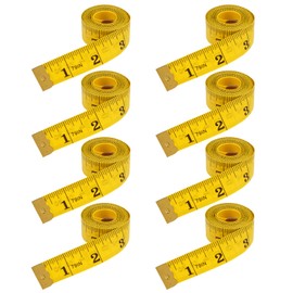 8 Pieces Tailor's Tape Measure 200 cm / 79 Inch Body Set Double-Sided Body Measuring Tape 2 in 1 Measuring Tape with CM and Inch Scale, Measuring Tape Cutter for Households, Craftsmen Tailors