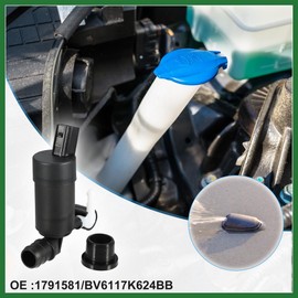 Motoforti Windshield Washer Motor Pump Fit for Ford Focus - 2 Pcs Black Long-lasting