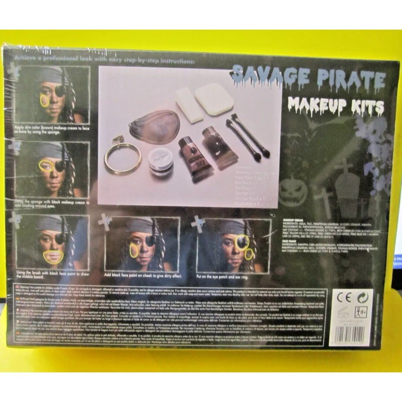 Face Art Savage Pirate Make up kits NEW