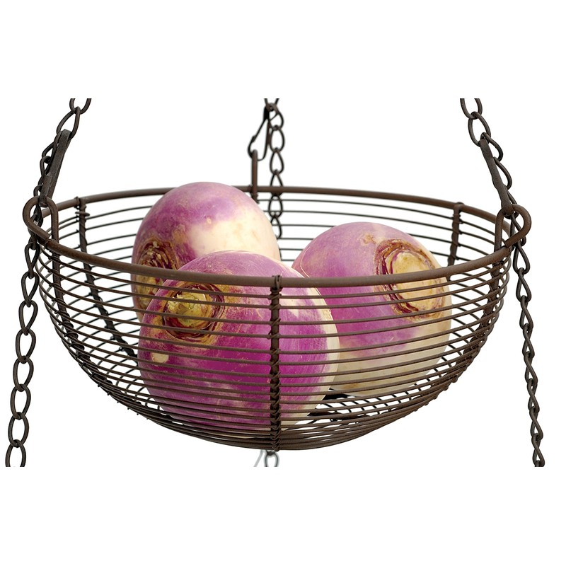 RSVP International Hanging Storage Collection 3-Tier Baskets, Bronze Woven Wire