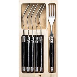 Laguiole Style de Vie Premium Line Forks, 6 Pieces, Black