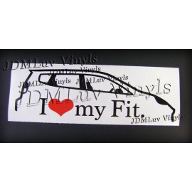 I Love my Honda sticker Fit 06-08 Sticker Decal JDM JAZZ