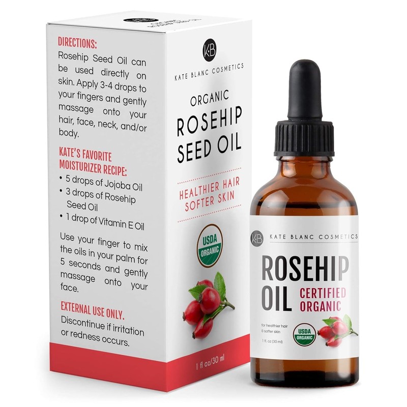 Kate Blanc Cosmetics Rosehip Oil for Face & Softer Glowing