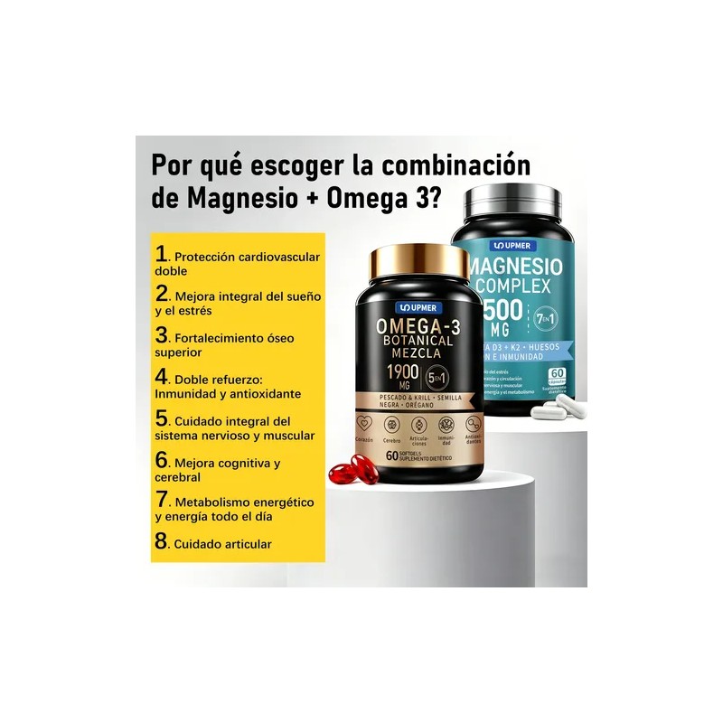 Upmer Pack Duo Magnesio Omega Bienesta