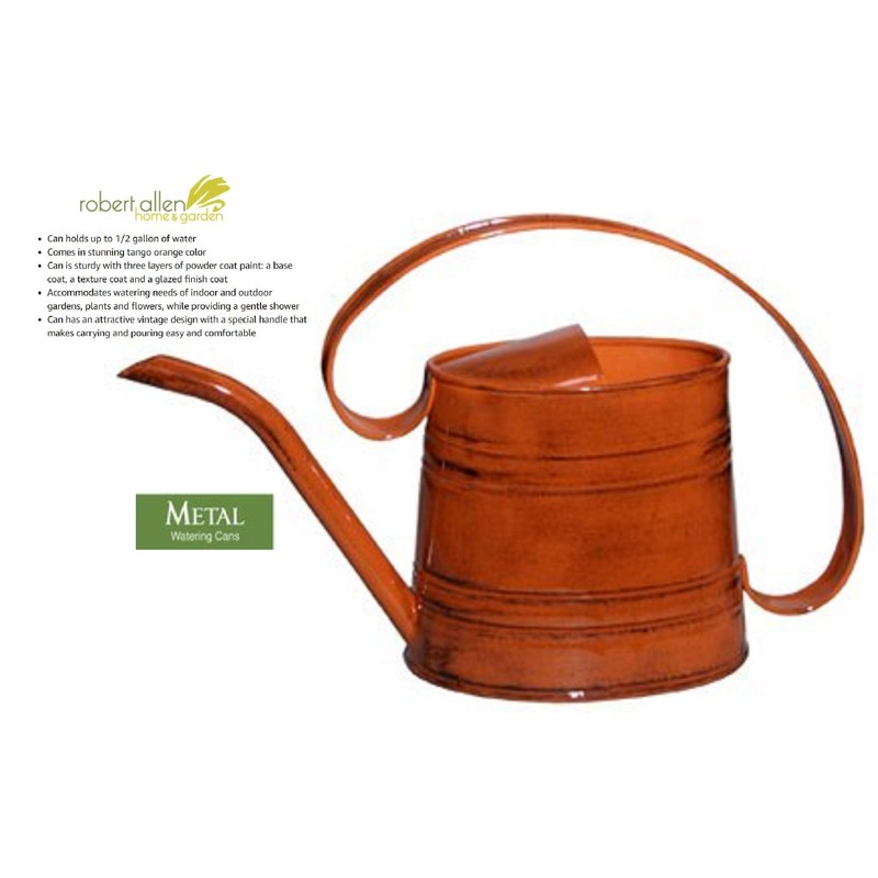 Robert Allen MPT01506 Danbury Watering Can.5 Gallon, Tango Orange