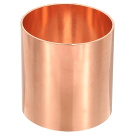 PATIKIL 3" Copper Coupling Fittings with Sweat Ends, Straight Copper Pipe Fitting Coupler without Stop Solder Connection Welding Joint Connector for HVAC Air Conditioning Plumbing