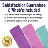 PILLAT Fabric Exercise Band Set of 3 with Carrying Bag,