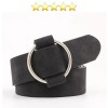 Boutique NEW Soft Faux Vegan Suede Leather Belt Round Silver