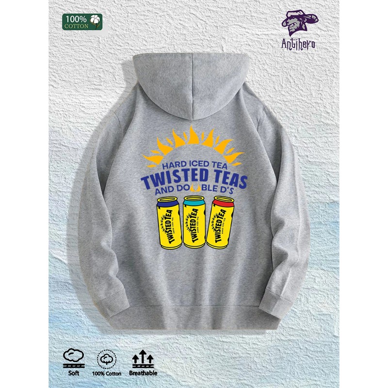 Twisted Teas & Double D's" Graphic Hoodie 100% Cotton US