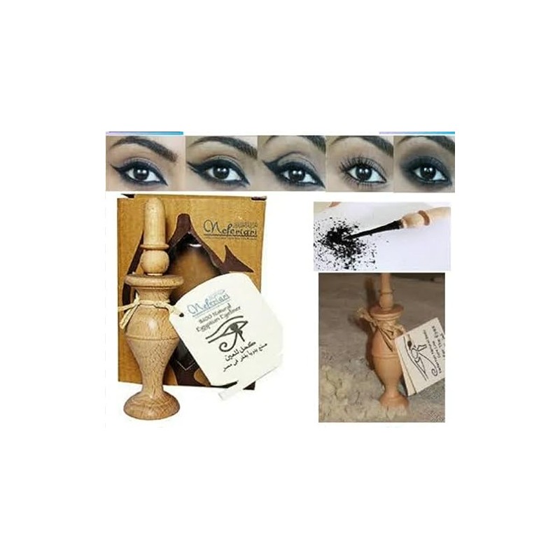 Nefertari 100% Natural Egyptian Eyeliner in Powder Form, Handmade Eyeliner