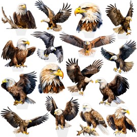 Eagle Cupcake Toppers Bald Eagle Party Decorations 48Pcs Eagle Birthday Party Decorations Bald Eagle Cupcake Picks for 4th of July Patriotic Party Supplies