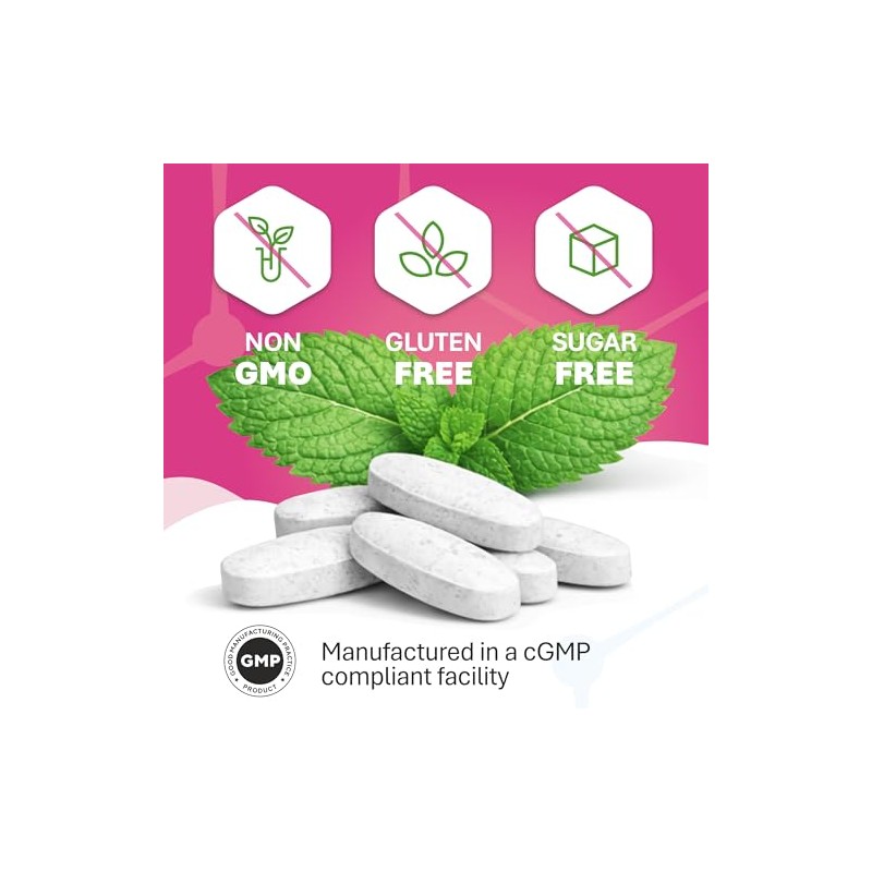 Dental Probiotic Chewable Mint Tablets for Fresh Breath