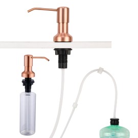 Avola Copper Sink Soap Dispenser,Stainless Steel Countertop Sink Soap Dispenser Pump with 47" Silicone Extension Tube Kit,Design for Kitchen Bathroom, No More Refills（ Copper Finish ）