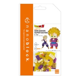 Nanoblock - Son Gohan Super Saiyan [Dragon Ball Z], Character Collection Series Building Kit, 130