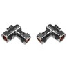 TC Chrome 15mm Angled Isolating Valve Compression 90 Degree Slotted