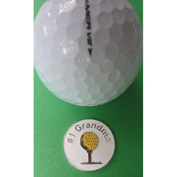 #1 Grandma Golf Ball Marker & Magnetic Hat Clip