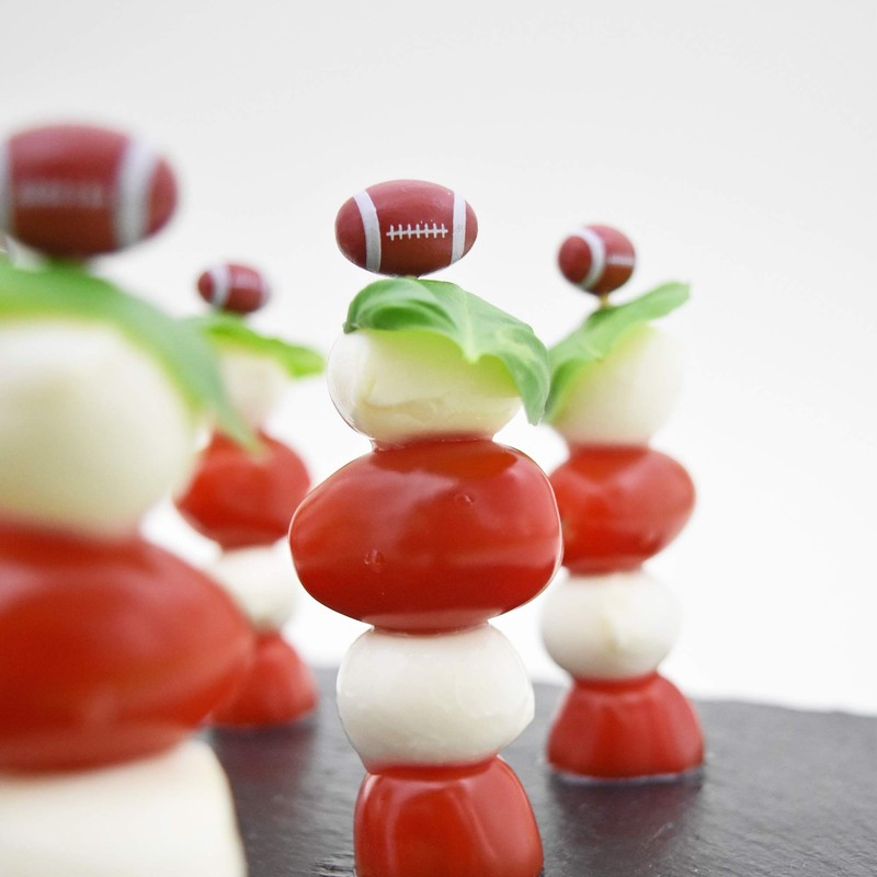 40YARDS American Football Toothpicks, Party Picks, Cocktail Skewers (Pack of