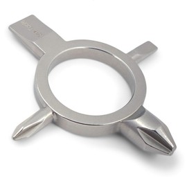 Screwdriver Keychain with Phillips and Flat Head - Tiny EDC Pocket Tool (#1, #2)