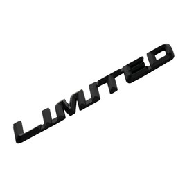 2Pc Limited Emblem 3D Metal Sport Badge Door Trunk Nameplate with Double Tape for Cars, Trucks, Motorcycles (Black)
