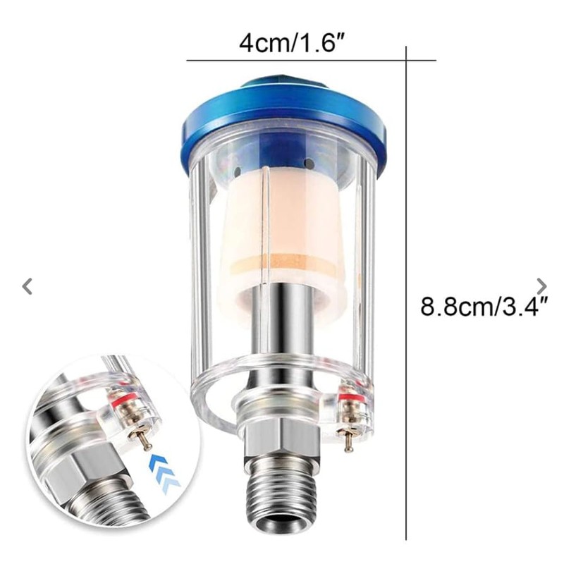 VEDA Mini Filter/Water Trap, 1/4" BSP Female Threads, In-line Air