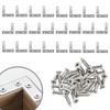 24Pcs Flat Corner L Shape Plate, Stainless Steel Flat Right