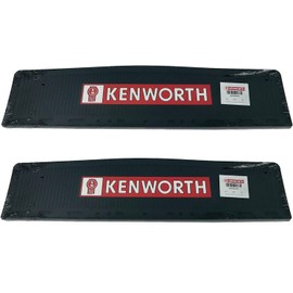 Kenworth Motors 6" x 24" OEM Semi Truck Rubber Mud Flap-Quarter Fender Flaps-Set with Bolt kit