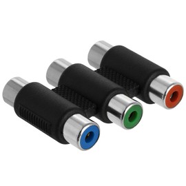 Cmple 3-RCA Jacks to 3-RCA Jacks Coupler Jointer RGB Female to Female 3-RCA Adapter Extension AV Audio Video Adapter