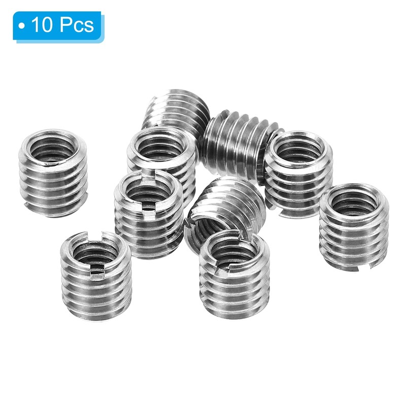 PATIKIL 10pcs M8*1.25 Male M6*1 Female Thread Adapter Sleeve Reducer