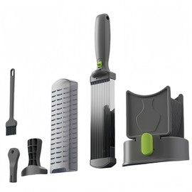 Manual Fresh Meat Slicer, 17 IN 1 Stainless Steel Cleaver Kitchen Knife, Home Meat Cutter for Beef, Pork, Fish, Mutton, Suit for Family BBQ, Hot pot, Party