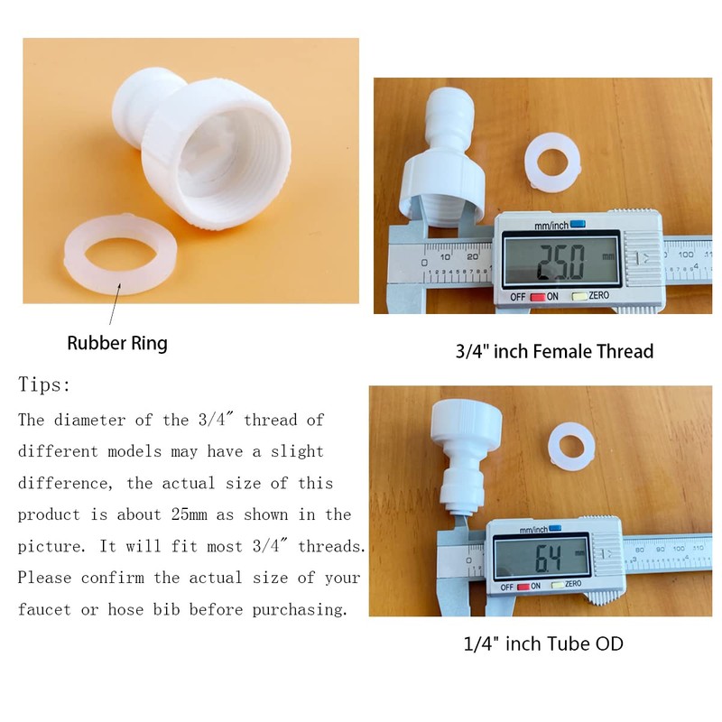 ESHIONG Hose Bib Quick Connect Adapter for Reverse Osmosis water